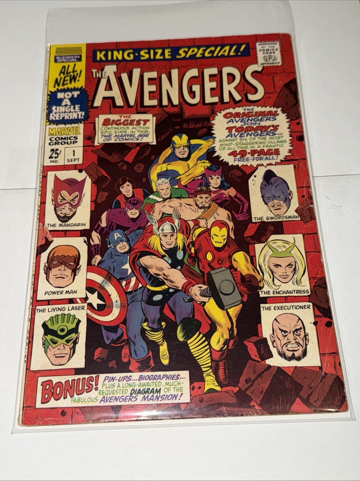 Avengers Annual #1 1967 Sep Key 1st Team-Up Original & New Avengers