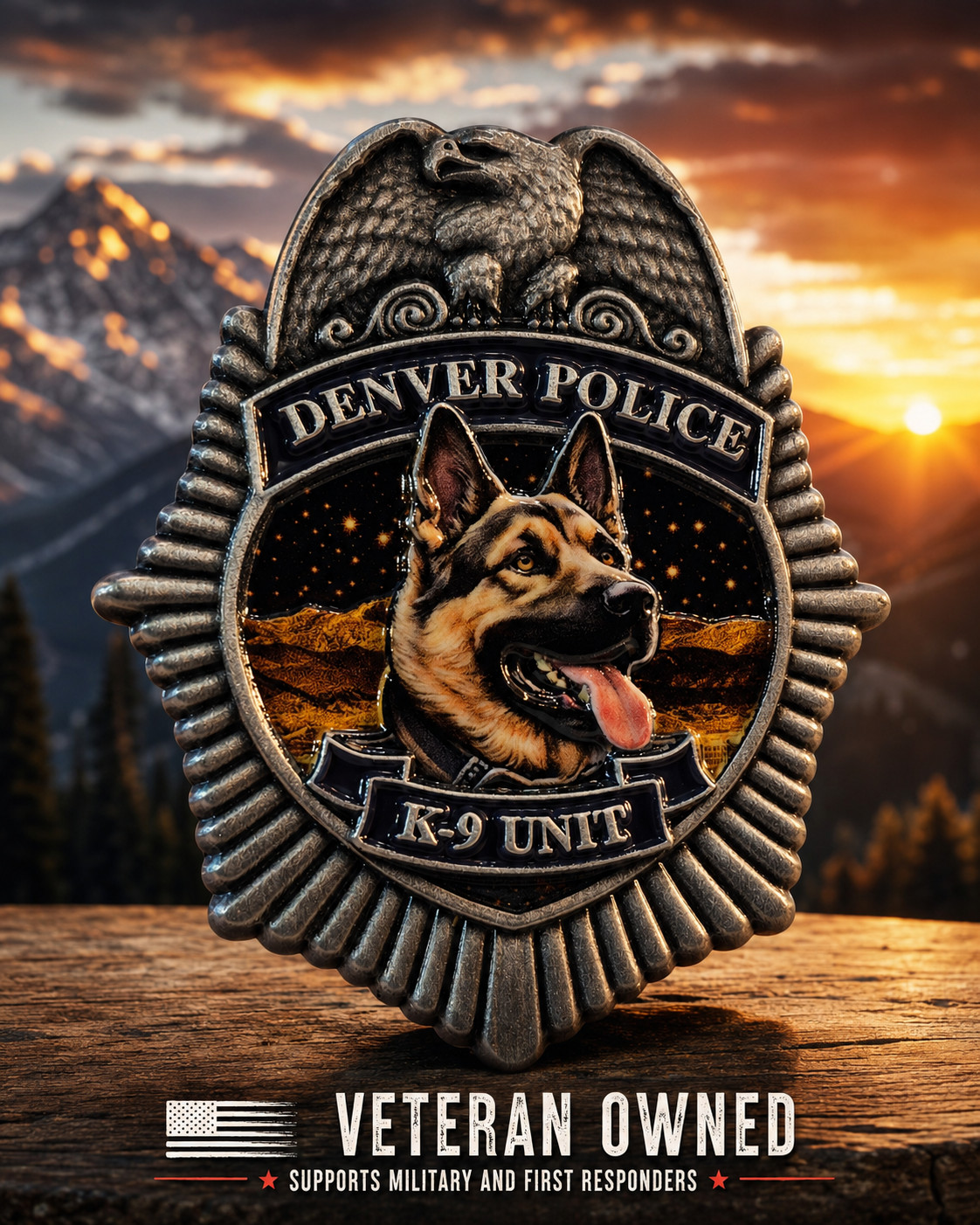 Denver Colorado Police K-9 Unit Challenge Coin. 225