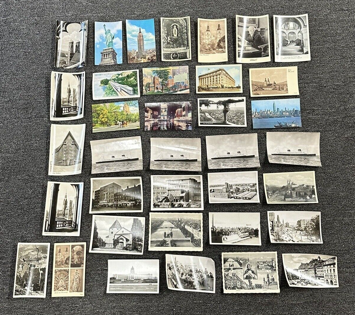 Lot 36 Vintage 50s & 60s Unposted Standard Size Postcards ~ USA, Europe & Canada