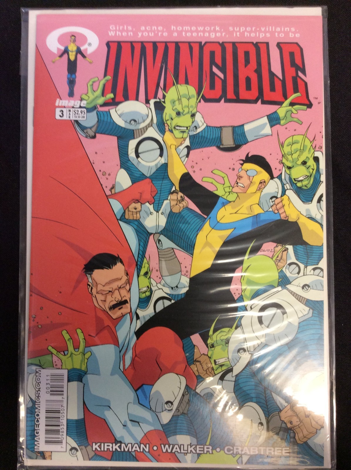 Invincible #3 2003 Image Comics 1st Print 1st Omni-Man Cover 1st Flaxans Kirkman