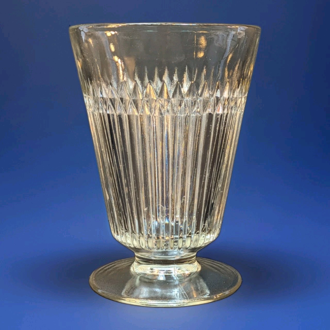 EAPG Ribbed Flared Footed Spooner or Bouquet Vase 