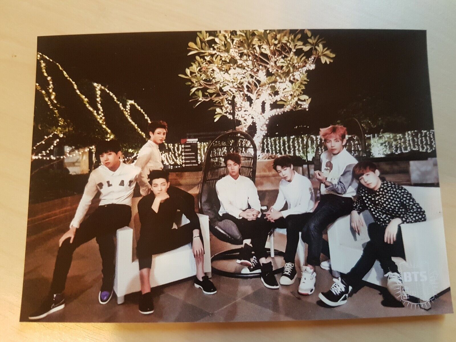 BTS 1st Fan Meeting muster official GROUP post card /         photo card