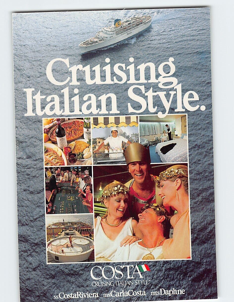 Postcard Costa Seven Day Cruises Scenes Cruising Italian Style Caribbean