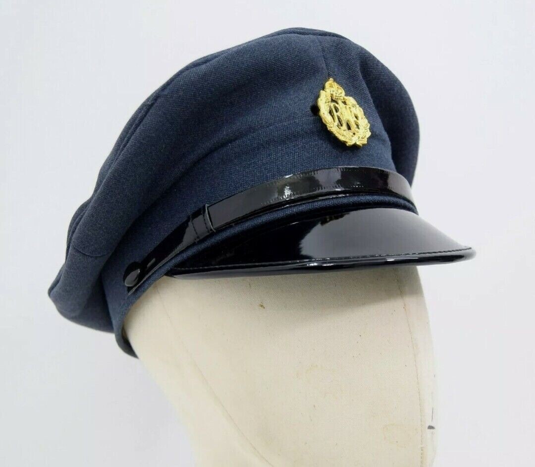 ww2 1942 British RAF Peak Cap with Metal Badge Kings Crown Royal Air Force Army
