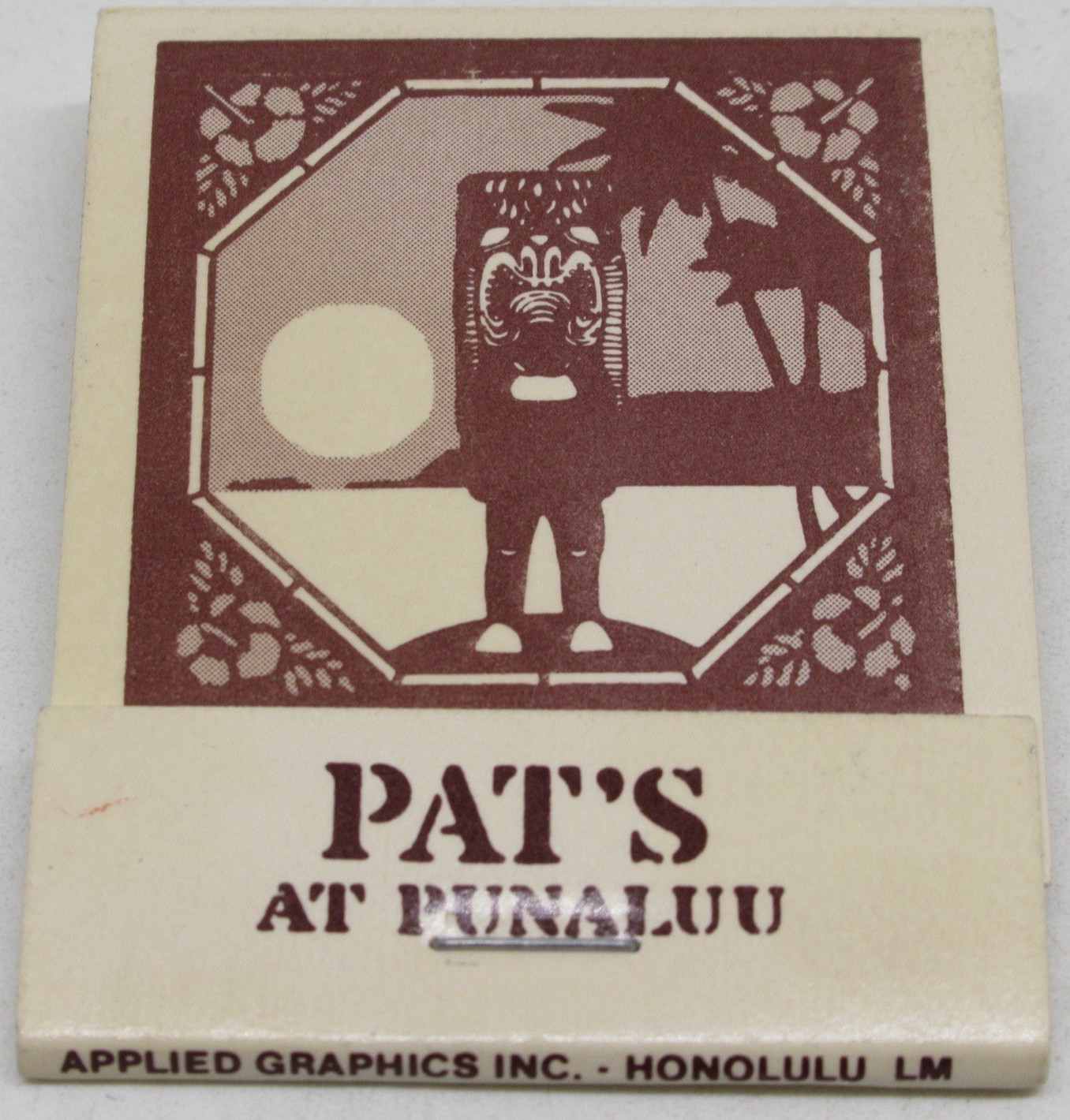 Pat\'s at Punaluu Restaurant Hauula Hawaii 53-567 Kam Hwy FULL Matchbook