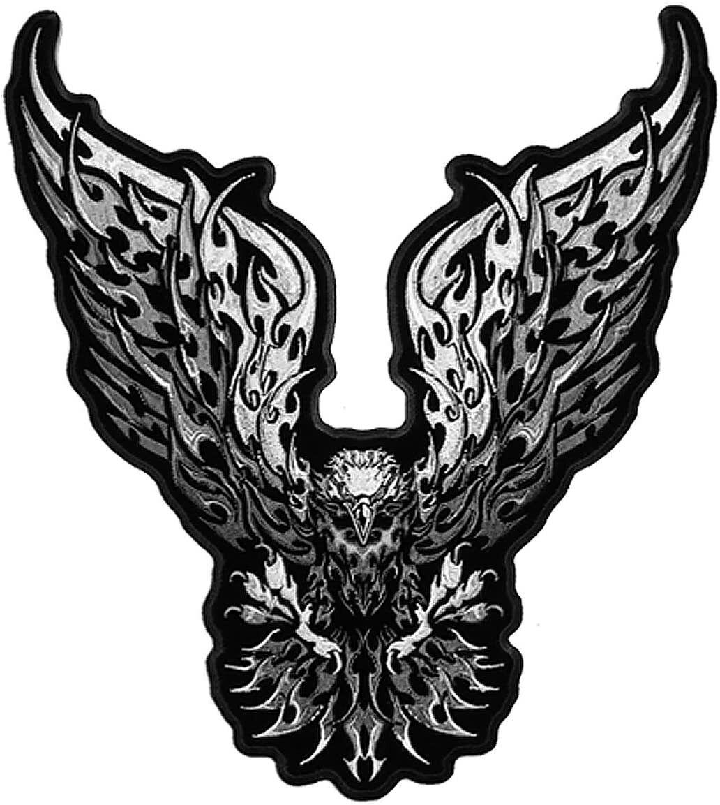 Tribal Eagle Embroidered Patch [Iron on Sew on -5.0 X 4.5 inch -TE7]