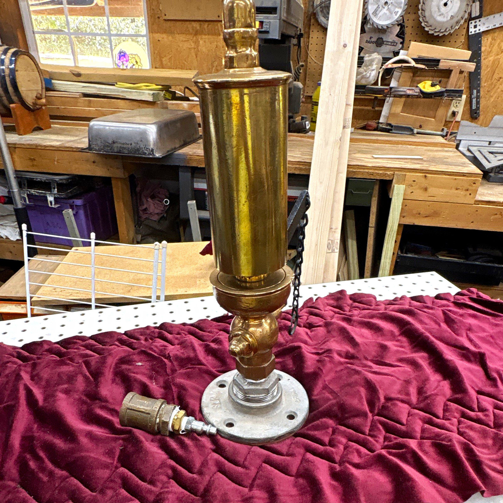 Vintage RR  Steam Whistle. Works on air. Air adapter included.