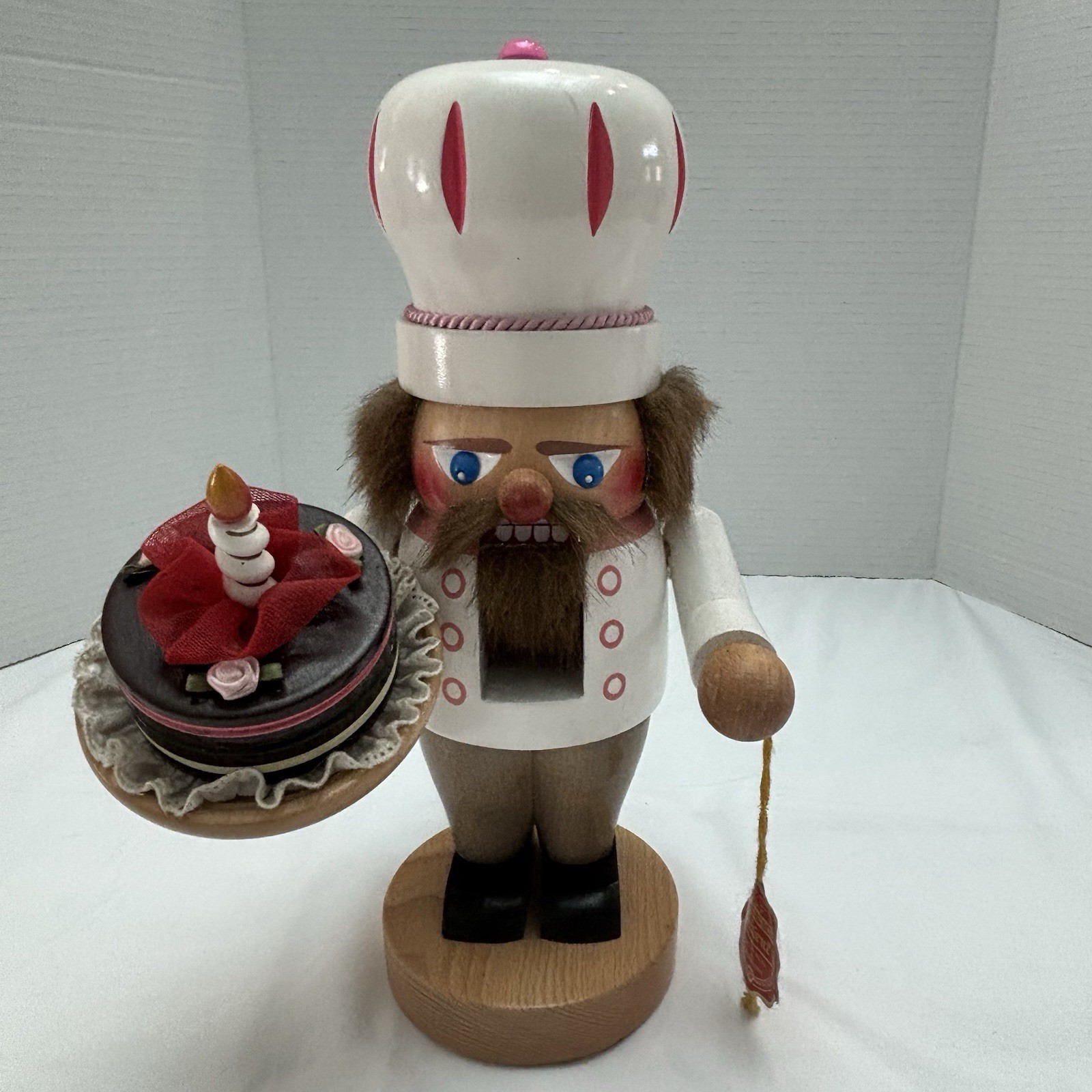 Steinbach Chubby Baker With Cake German Nutcracker With Tag Steinbach Chubby Baker With Cake German Nutcracker With Tag