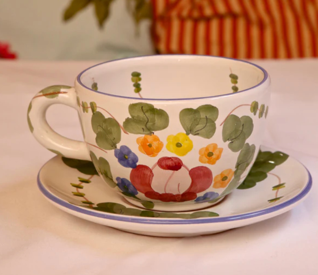 Vintage Iconic The Ivy Los Angeles Restaurant Official Teacup / Saucer Set x2