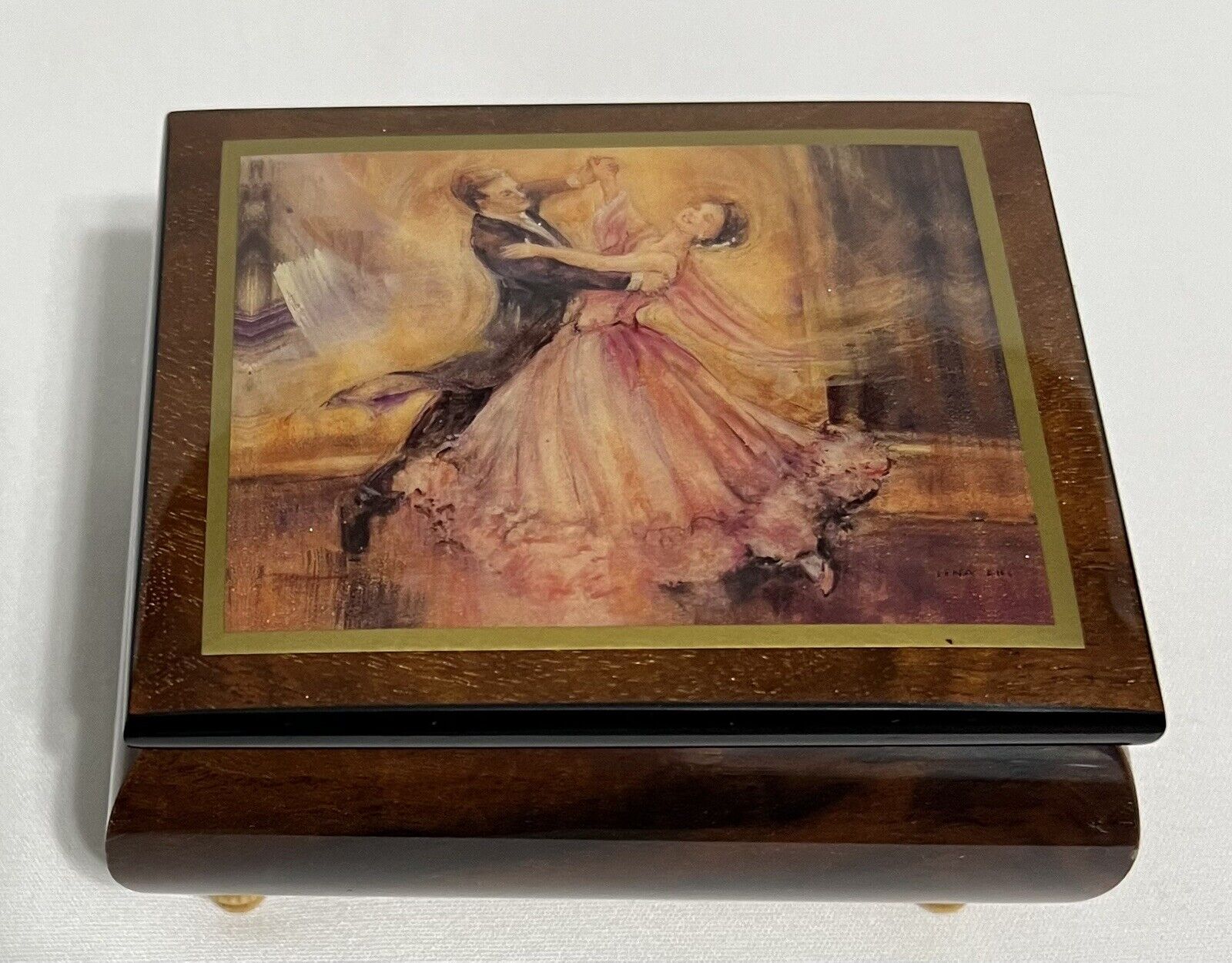 Vintage Ercolano Music Box The Last Waltz Made In Italy Tested and Working