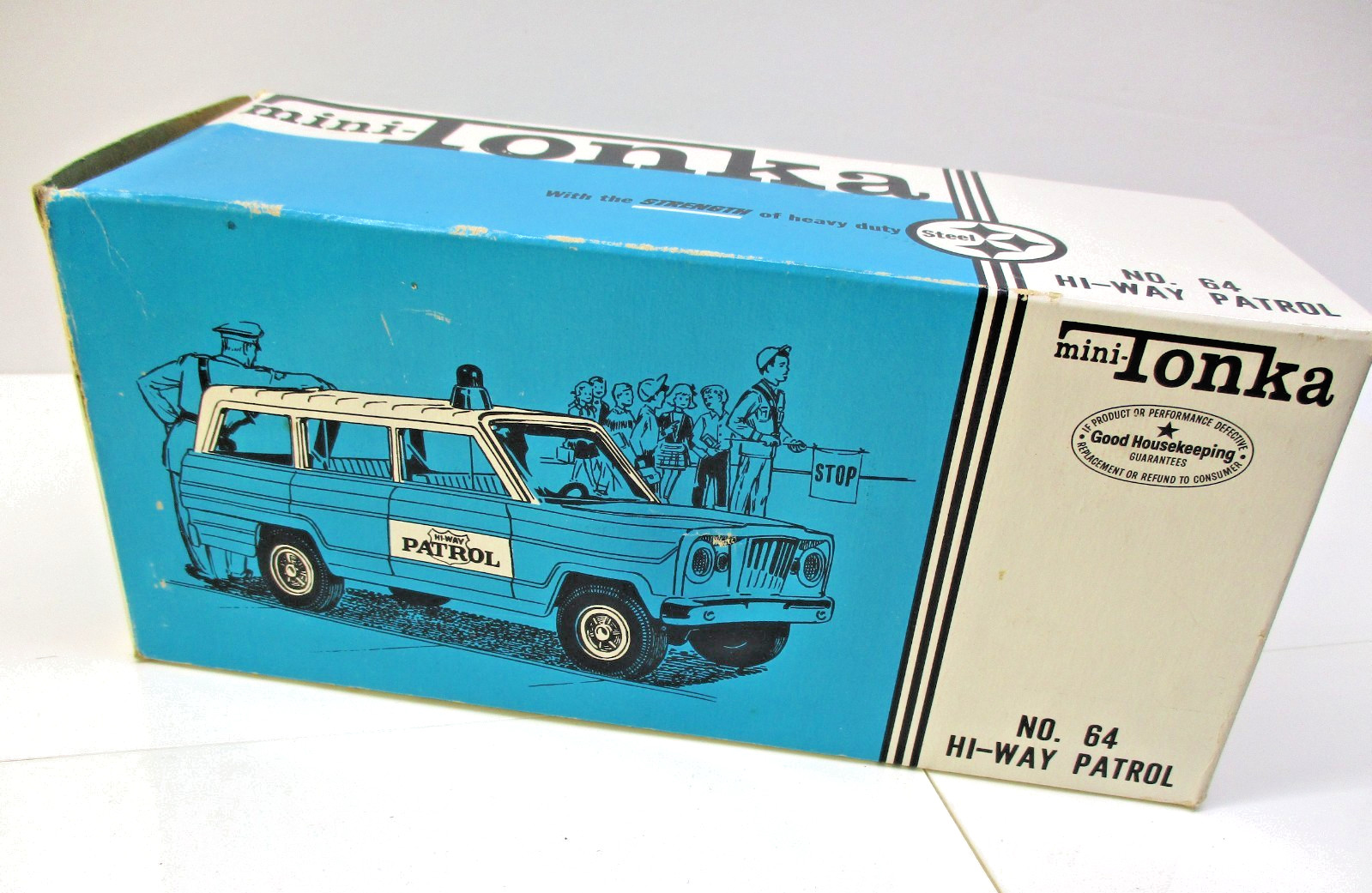 Vintage TONKA 1960\'S era Steel Highway Patrol Jeep no.64 Very Rare Vintage TONKA 1960\'S era Steel Highway Patrol Jeep no.64 Very Rare