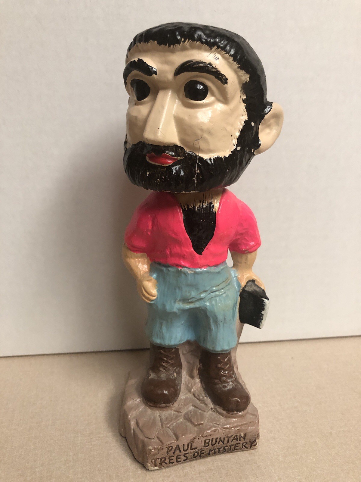 Rare Vintage Paul Bunyan Trees Of Mystery 7” Bobblehead Nodder