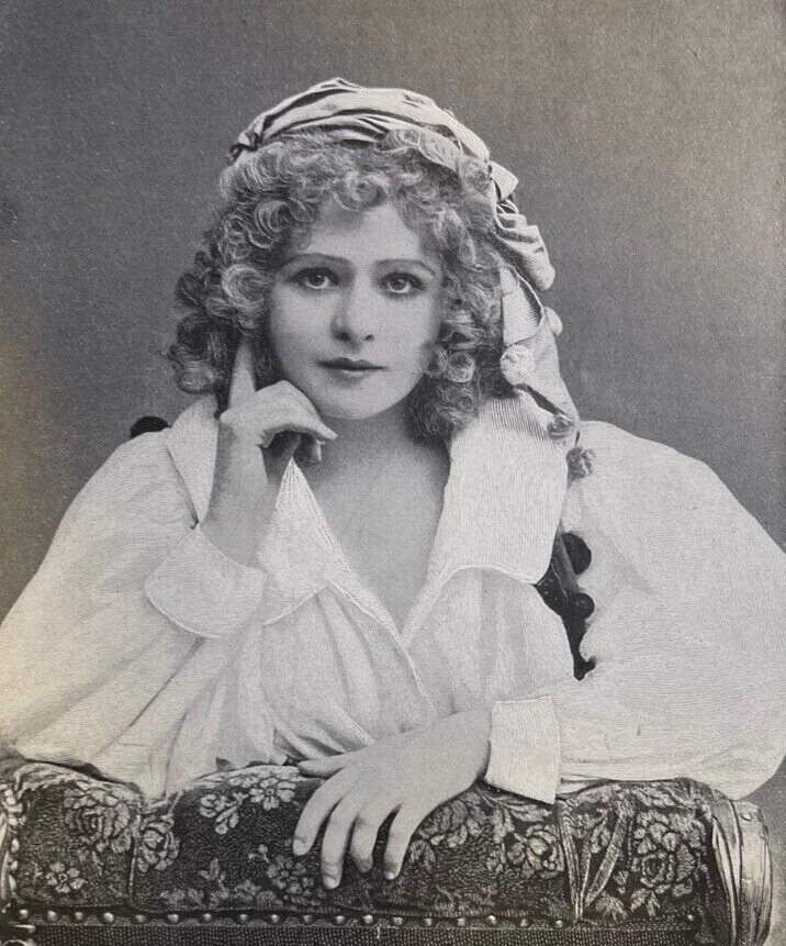 1897 Vintage Magazine Illustration Actress Mabel Love