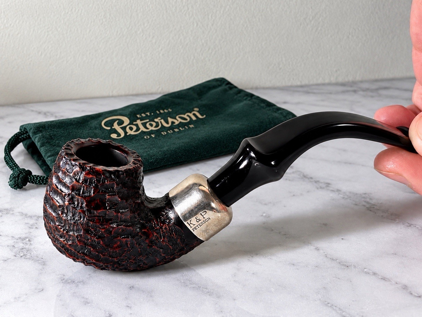 Vintage Peterson 314 System Pipe P-Lip Rusticated Briar K&P Ireland