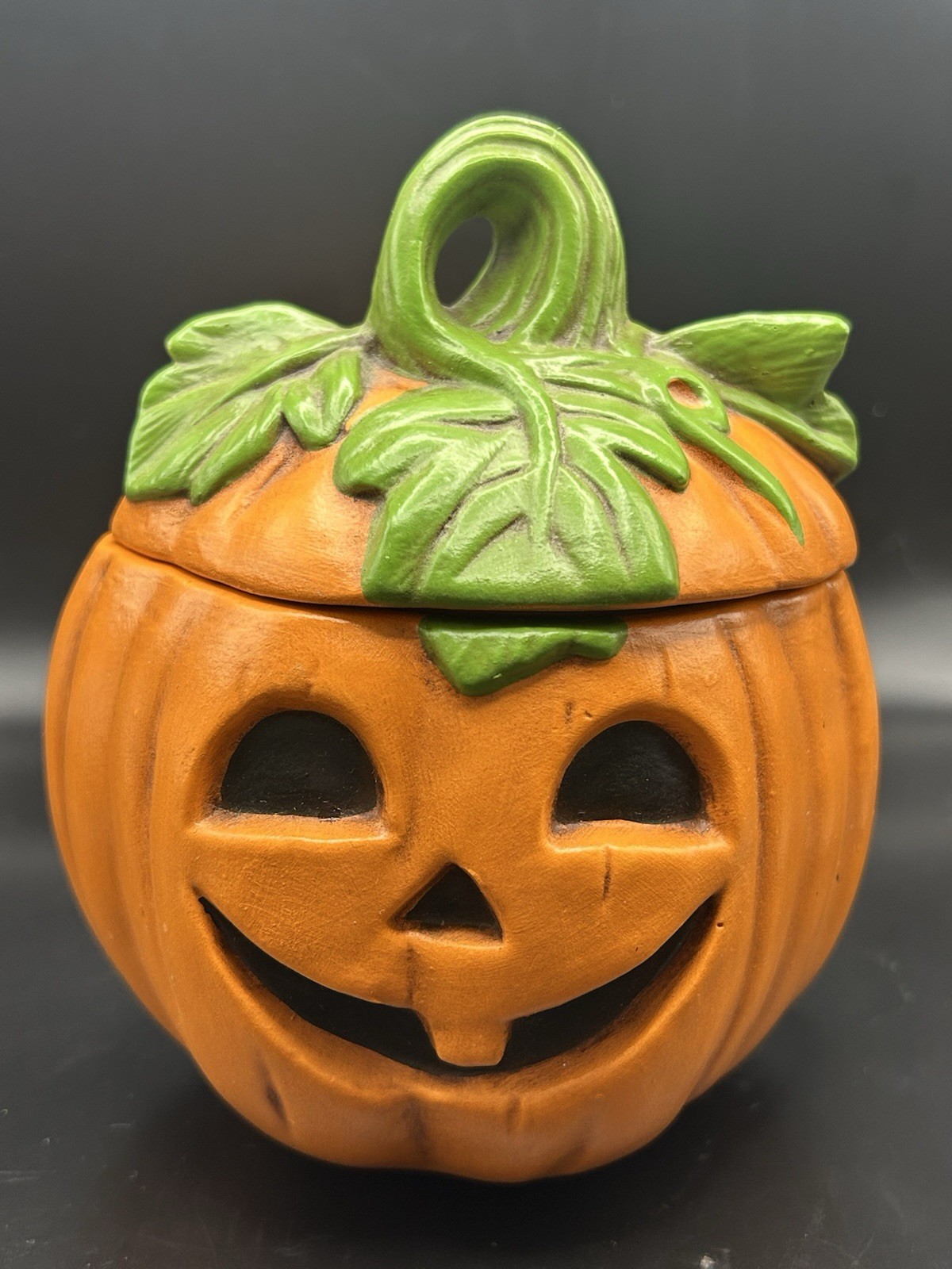 VTG 70s Ben Snyder’s Dept Store Ceramic Jack-o-Lantern Pumpkin Halloween Decor