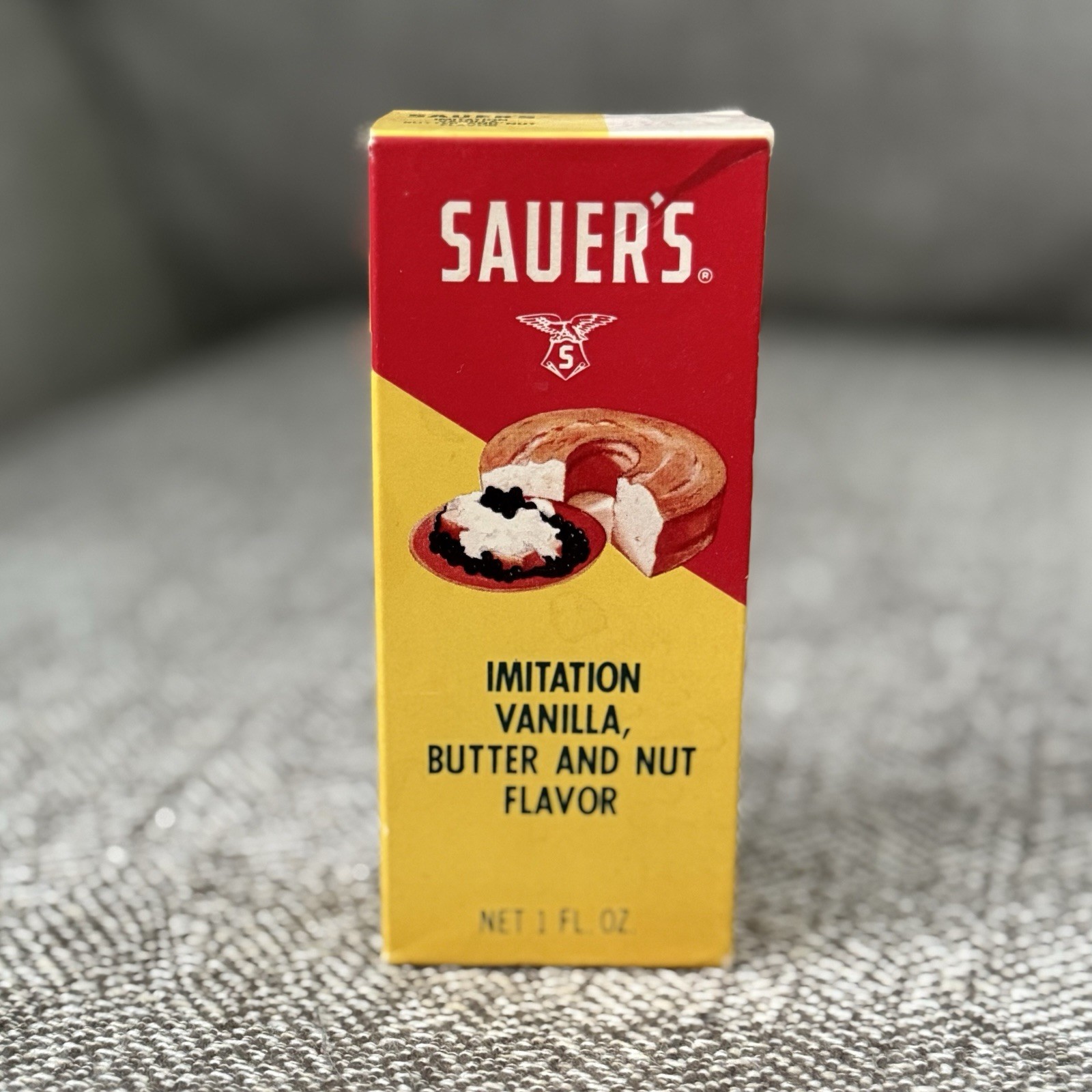 Vintage Sauer’s Imitation Vanilla, Butter And Nut Flavor - Never Opened