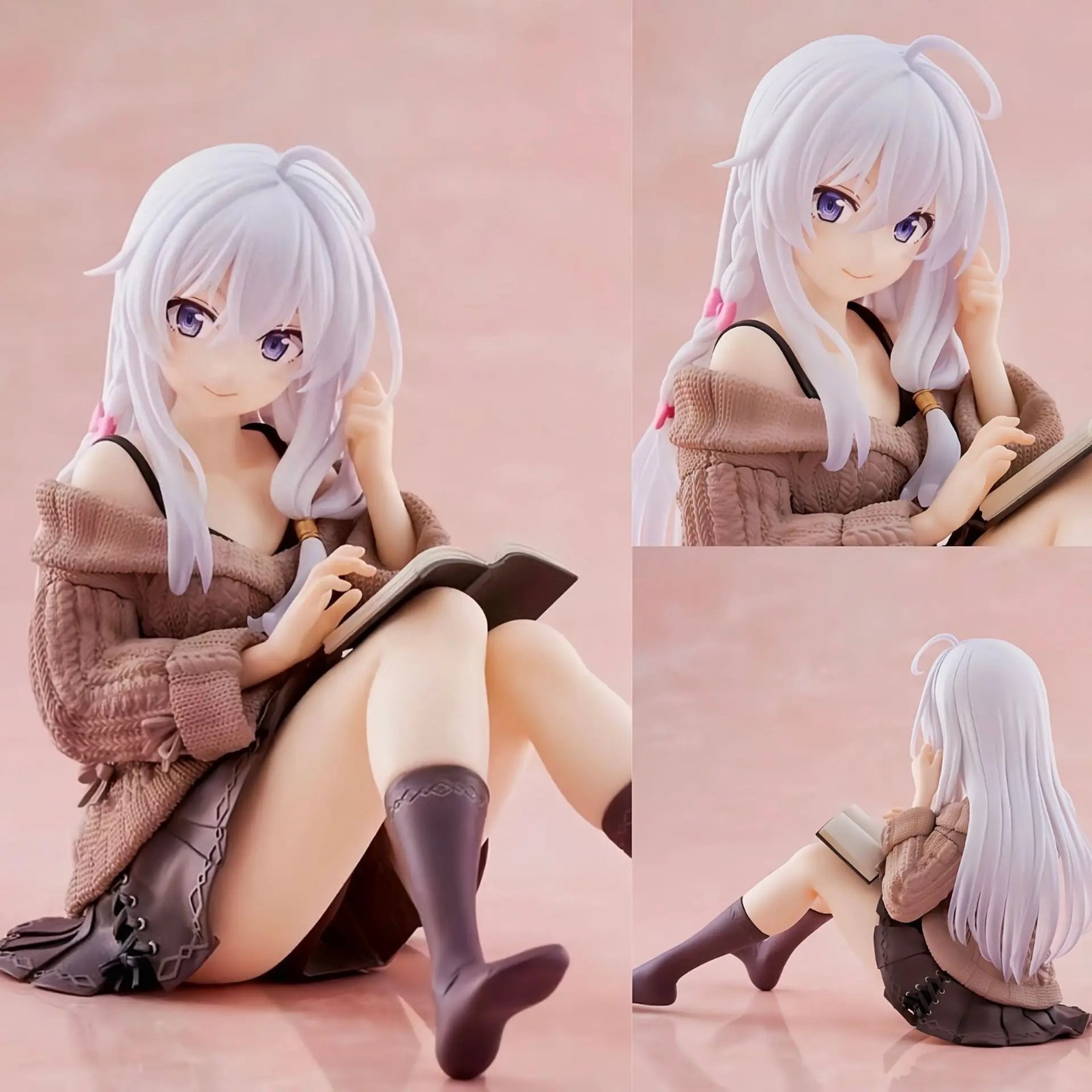 Wandering Witch Elaina Figure Casual Knitwear Sitting Pose Anime PVC Collectible