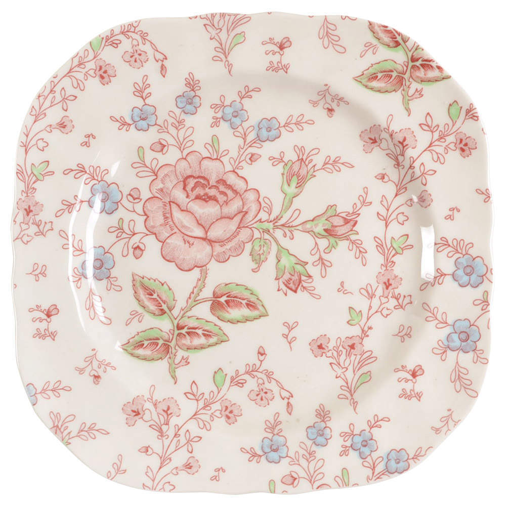 Johnson Brothers Rose Chintz Pink  Square Salad Plate 6505781
