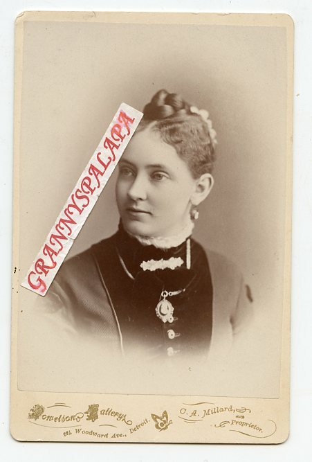 Cabinet Photo - Detroit, Michigan, Pretty Lady, Hair Piece, Millards Studio 