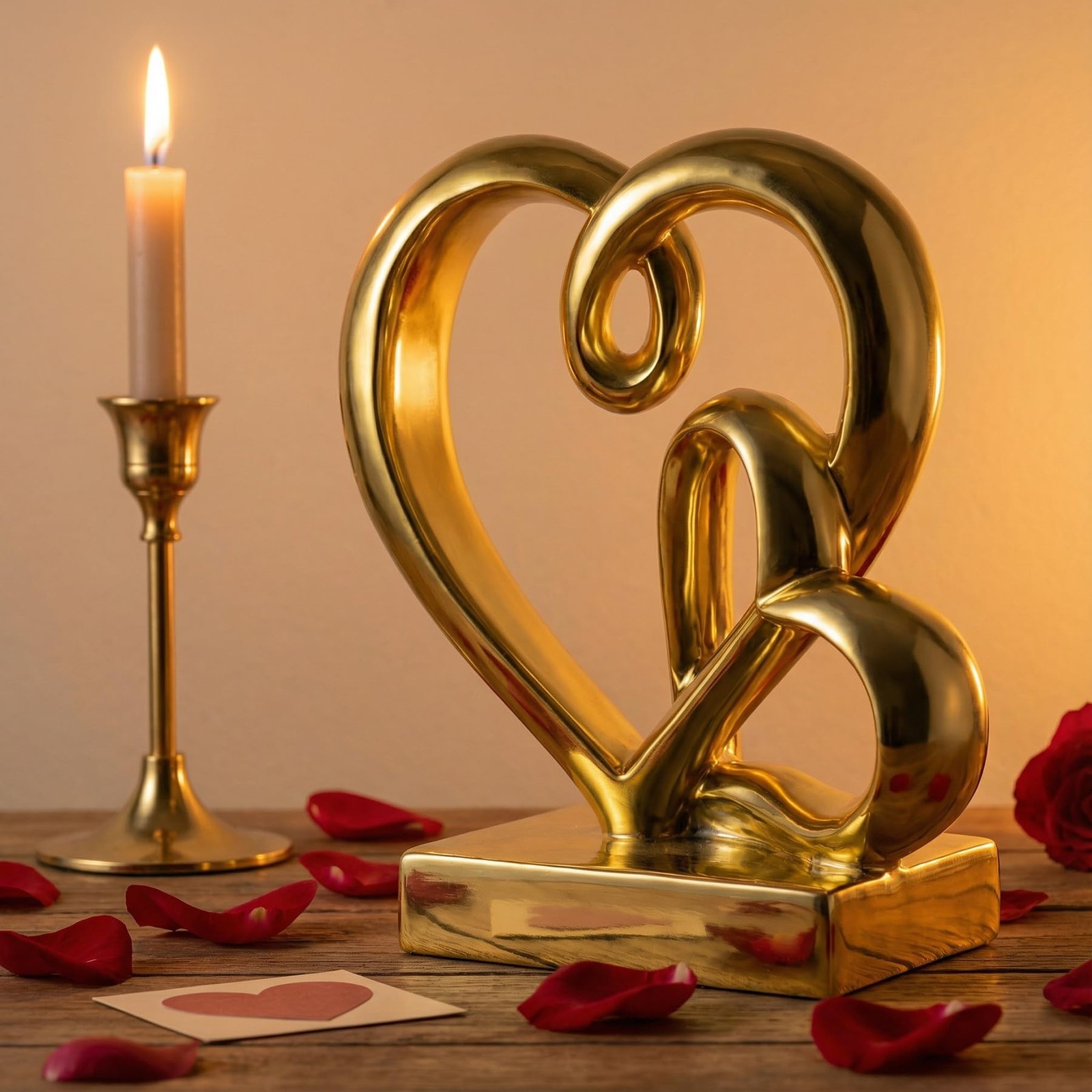 Wedding Anniversary Couples Gifts-Two Hearts Decor Resin Statue,1st to 50th f... Wedding Anniversary Couples Gifts-Two Hearts Decor Resin Statue,1st to 50th f...