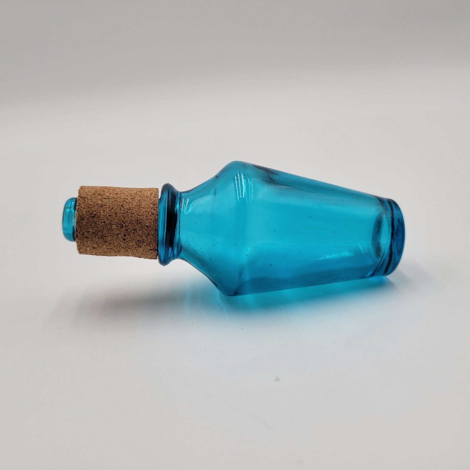 Vintage Glass Downy Blue Bottle Stopper  - Stopper ONLY
