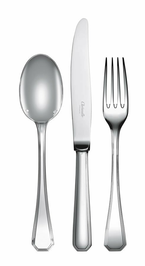 Christofle America 3 Piece Place Setting Silver Plated T1214