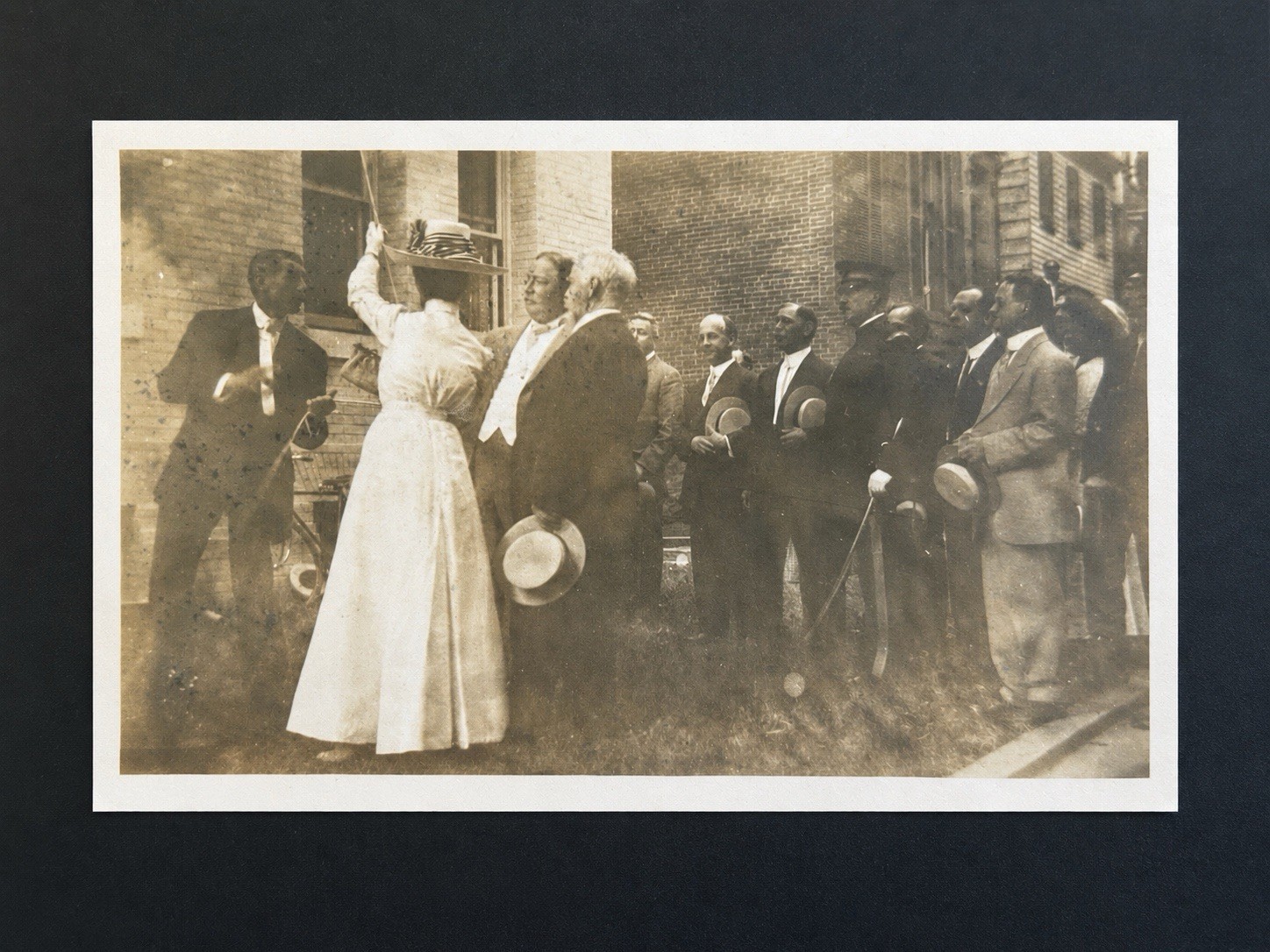 Two U.S. Presidents Taft & Harding Rare 1920s RPPC Candid Postcard AZO