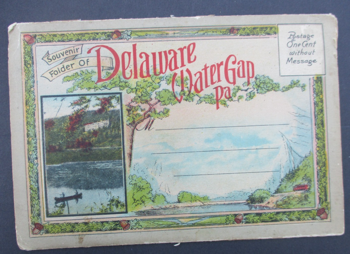 Delaware Water Gap, PA. SOUVENIR BOOKLET OF 20  PHOTO VIEWS  Vintage.