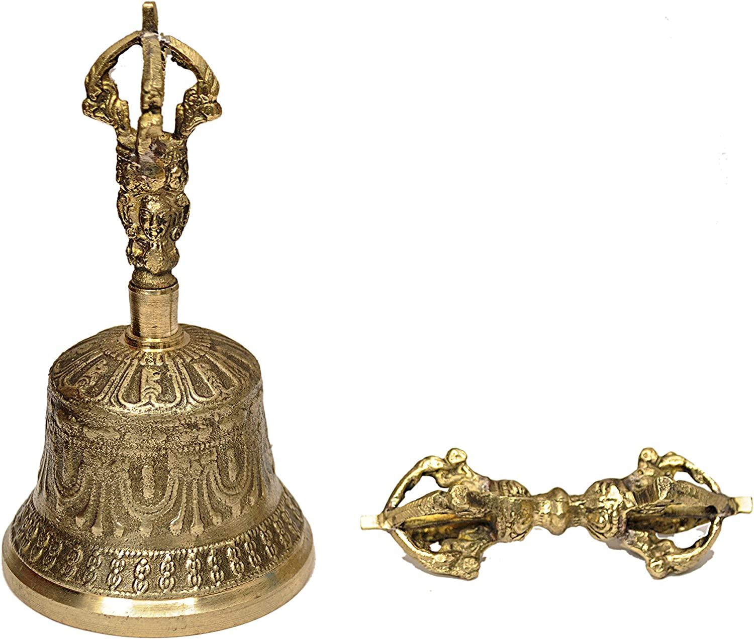 Tibetan Buddhist Meditation Bell and Dorje Set