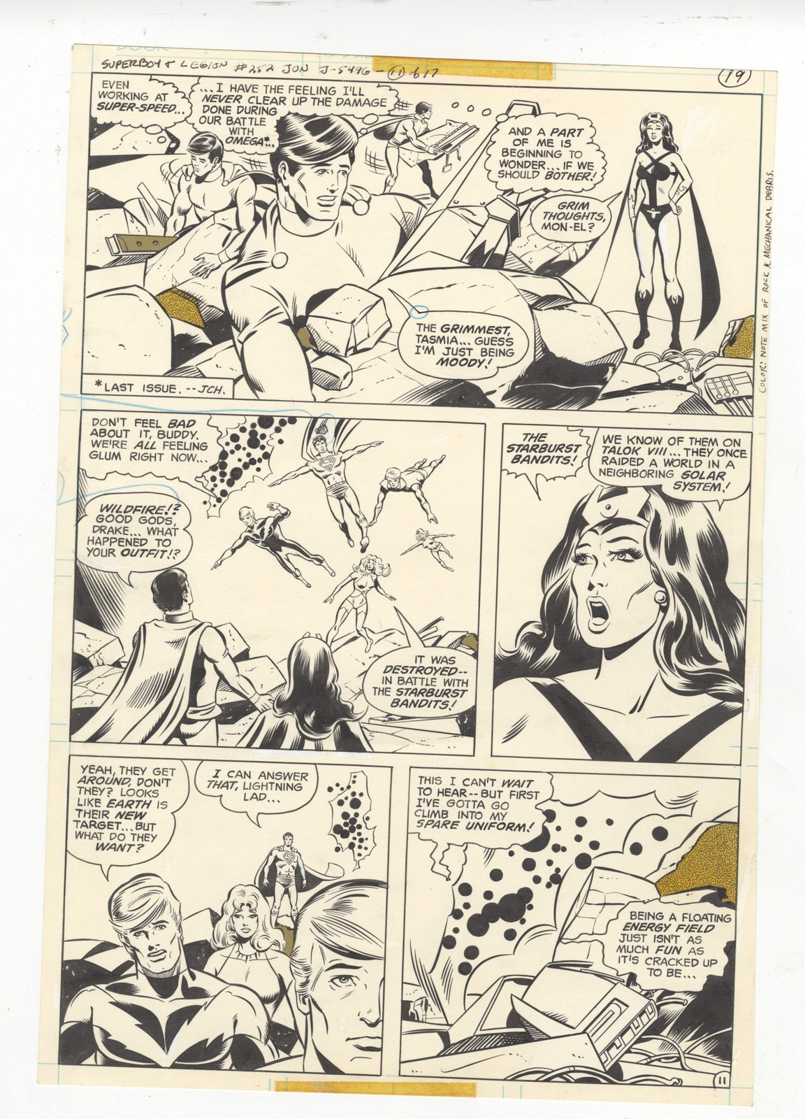 Superboy Legion of Super-Heroes #248 Pg 15 Original Comic Art Joe Staton 1979