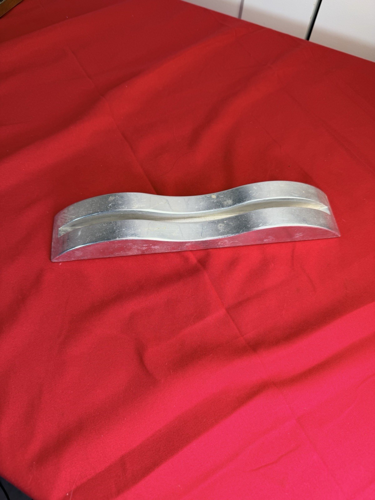 Vtg 1996 Nambe Studio Wave Picture Frame Base 3051 Karim Rashid 10.75”