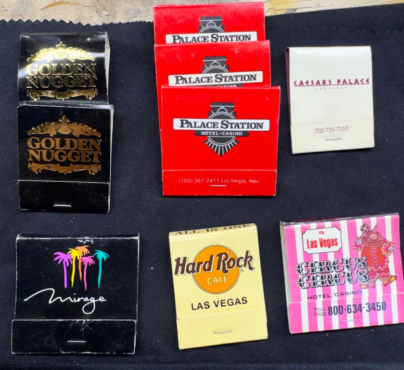 Lot of 10 Vintage Las Vegas Casino Matchbooks Unstruck Golden Nugget Caesars