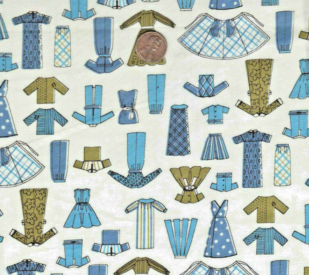1960\'s VTG Cotton Fabric w/ Fashion Dresses by Tiger Fabrics, Inc 22\