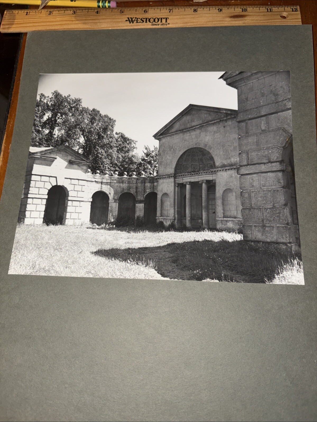 Antique Stowe Park Temple of Venus Mounted Architecture Photo William Kent
