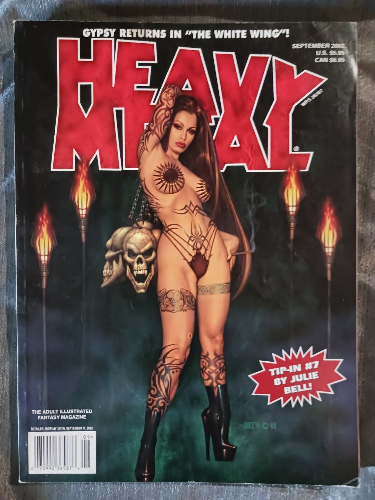 Heavy Metal Magazine September 2002 Vintage Adult Illustrated Fantasy Magazine