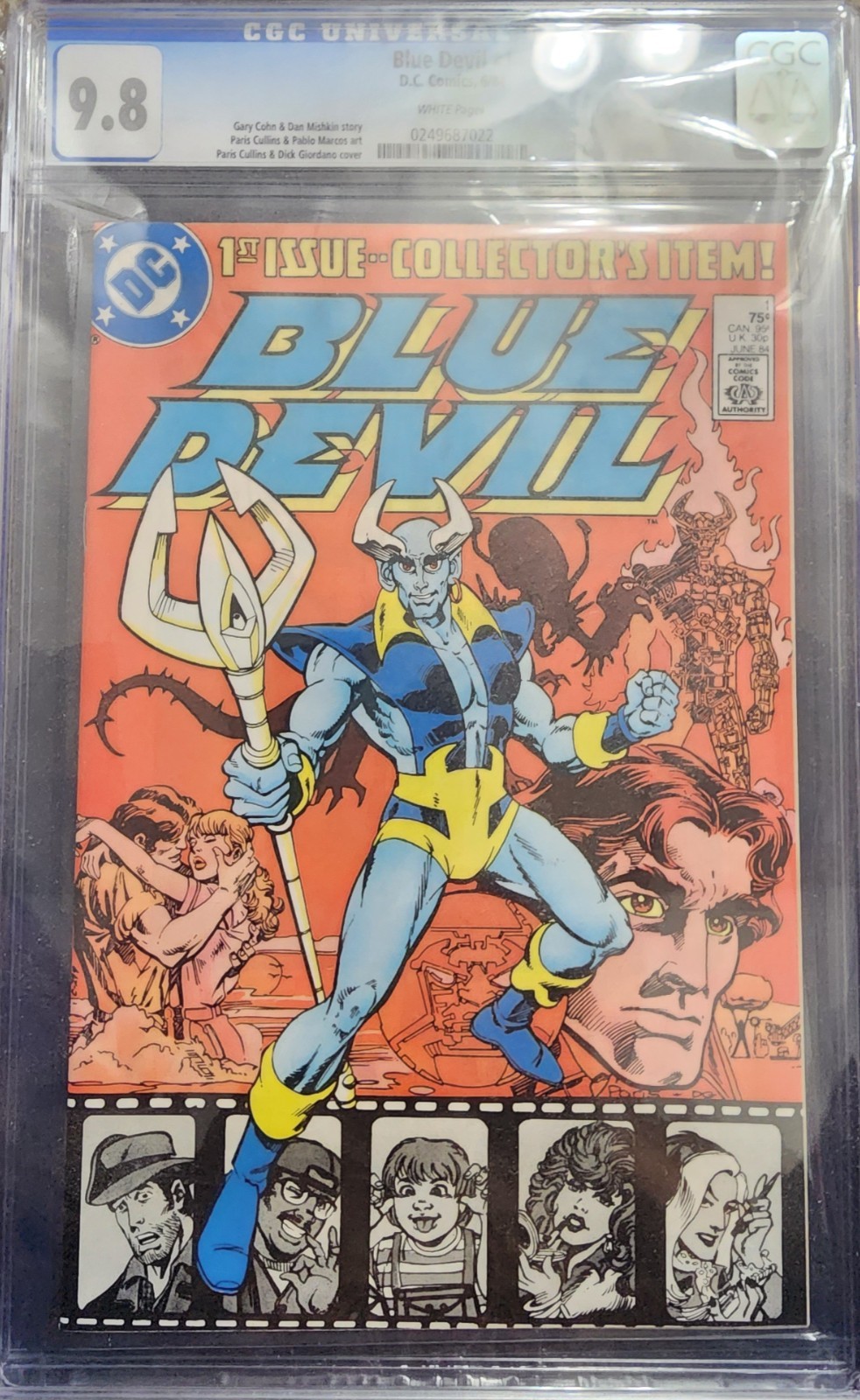 BLUE DEVIL #1 CGC 9.8 White Pages DC COMICS 1984 Rare 🔑