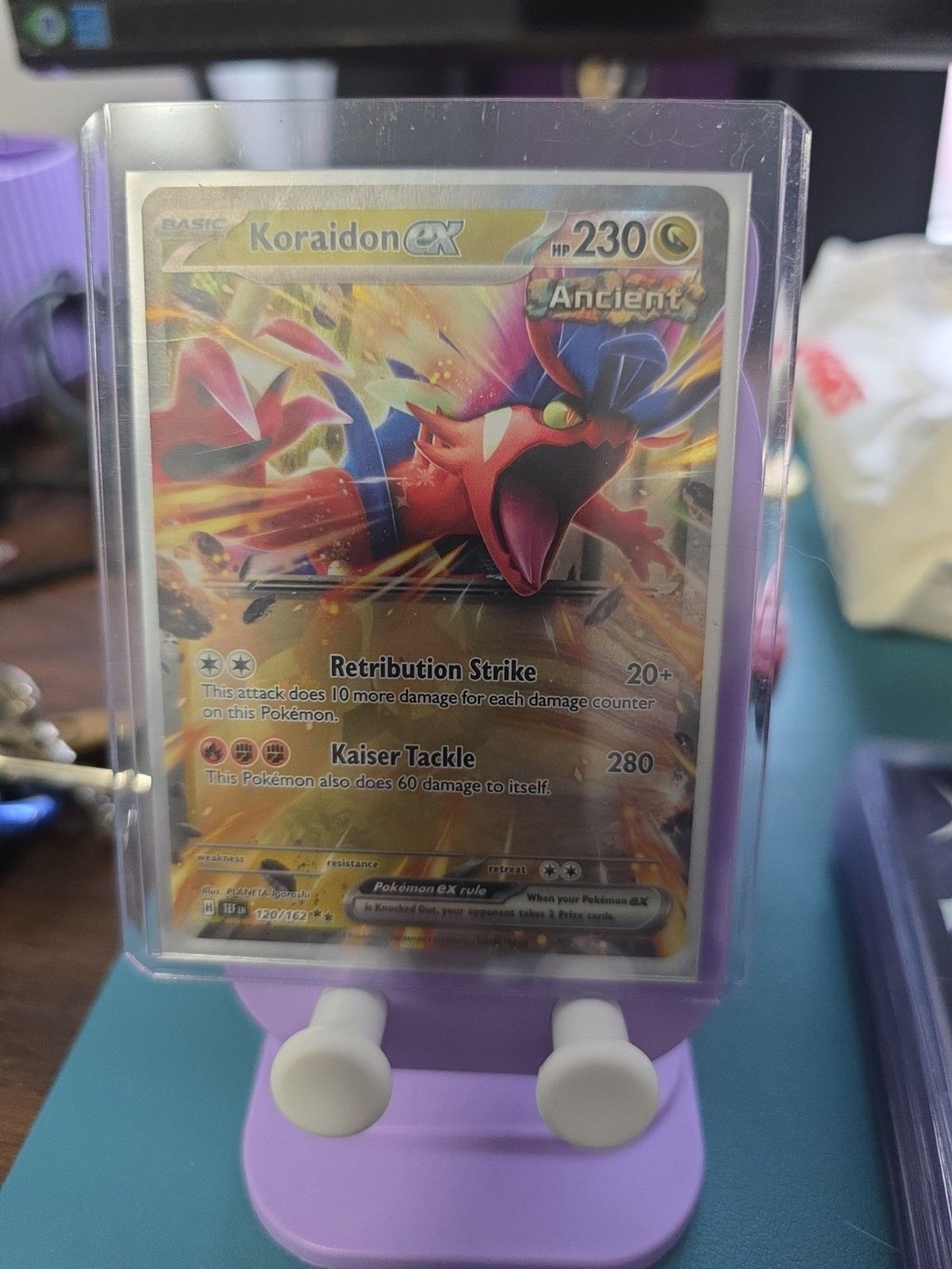 Pokémon Koraidon ex 120/162 SV05 Temporal Forces Holo Double Rare 230 HP NM TCG