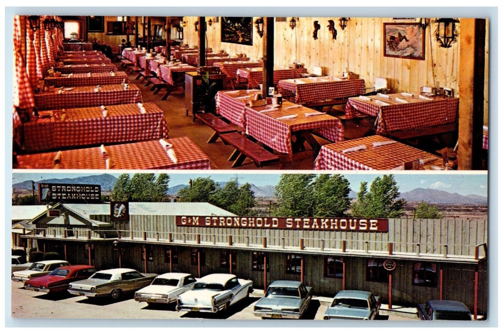 c1960s Dining Parking Lot Stronghold Steakhouse West Benson Arizona AZ Postcard