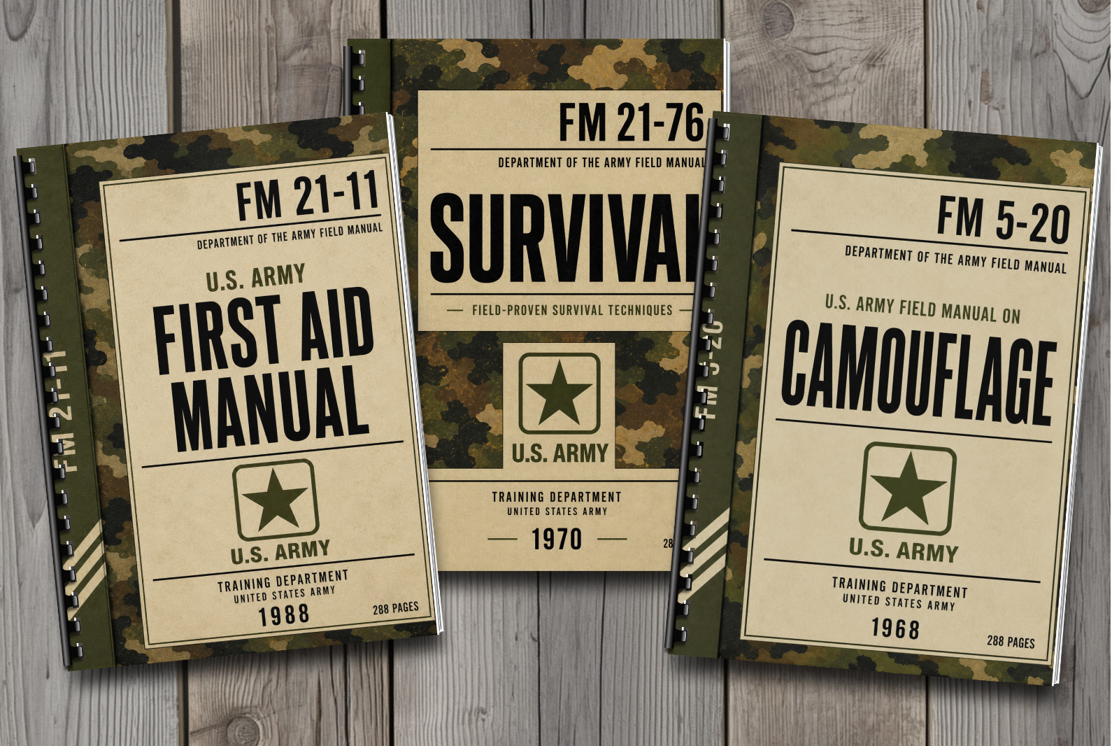 FM 21-76 SURVIVAL, FIRST AID & CAMOFLAGE  US Army Field Manual Bundle