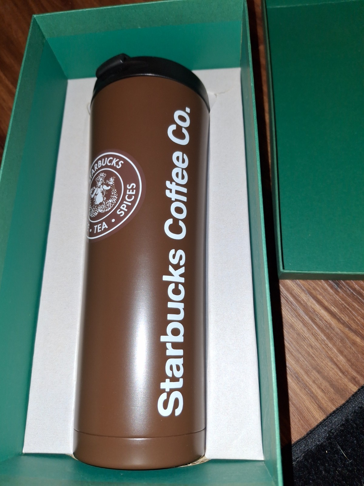 NEW Starbucks Coffee Tea Stainless Steel Tumbler Heritage Brown Travel 20 0z