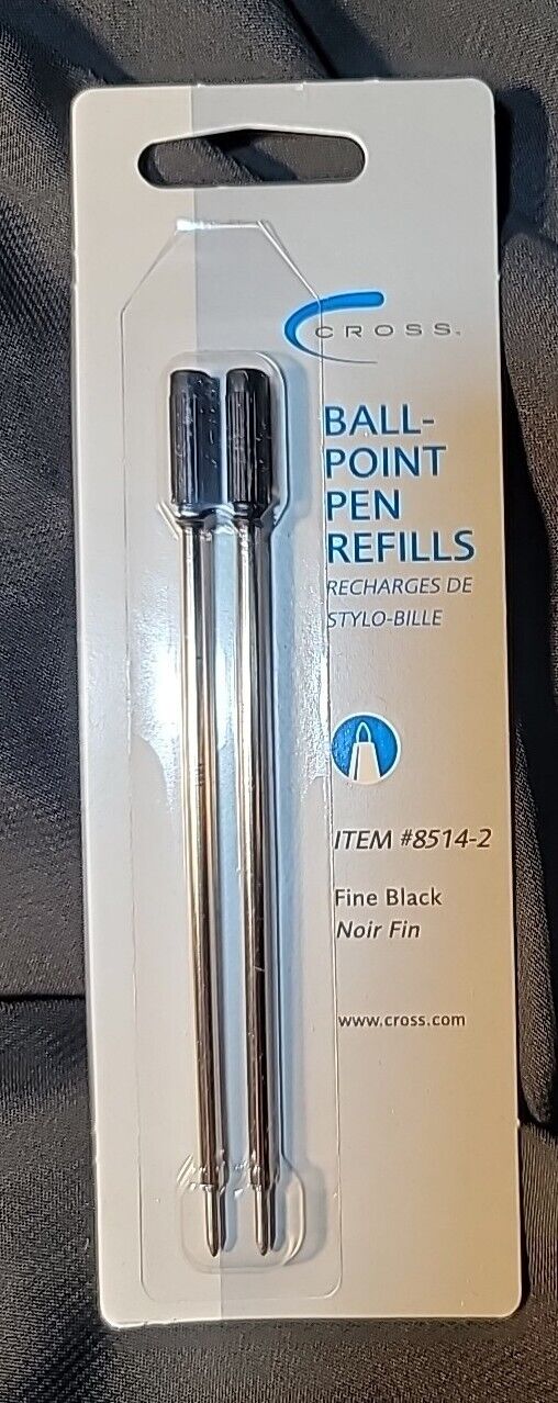CROSS Ballpoint Pen Refill - Black Ink- Fine Point - Dual Pack