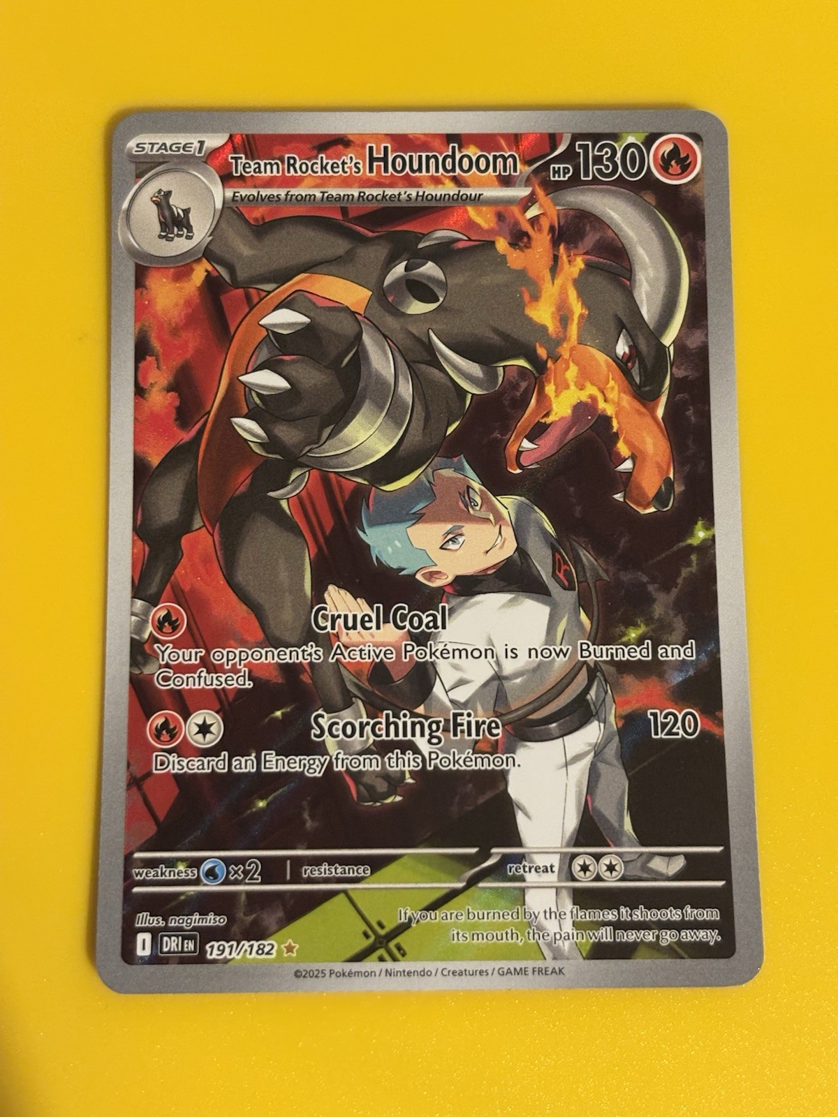Pokemon TCG Team Rocket’s Houndoom 191/182 Destined Rivals IR NM