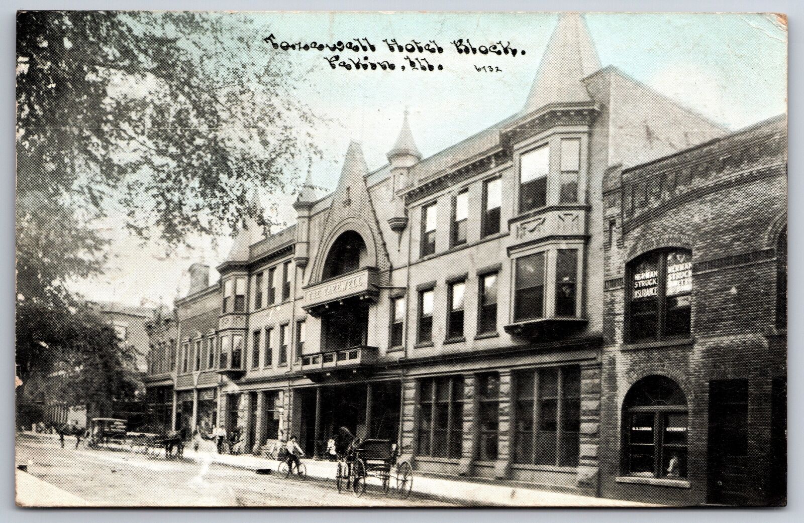 Pekin Illinois~Tazewell Hotel Block~Businesses~Delivery Wagon~CU Williams 1911 