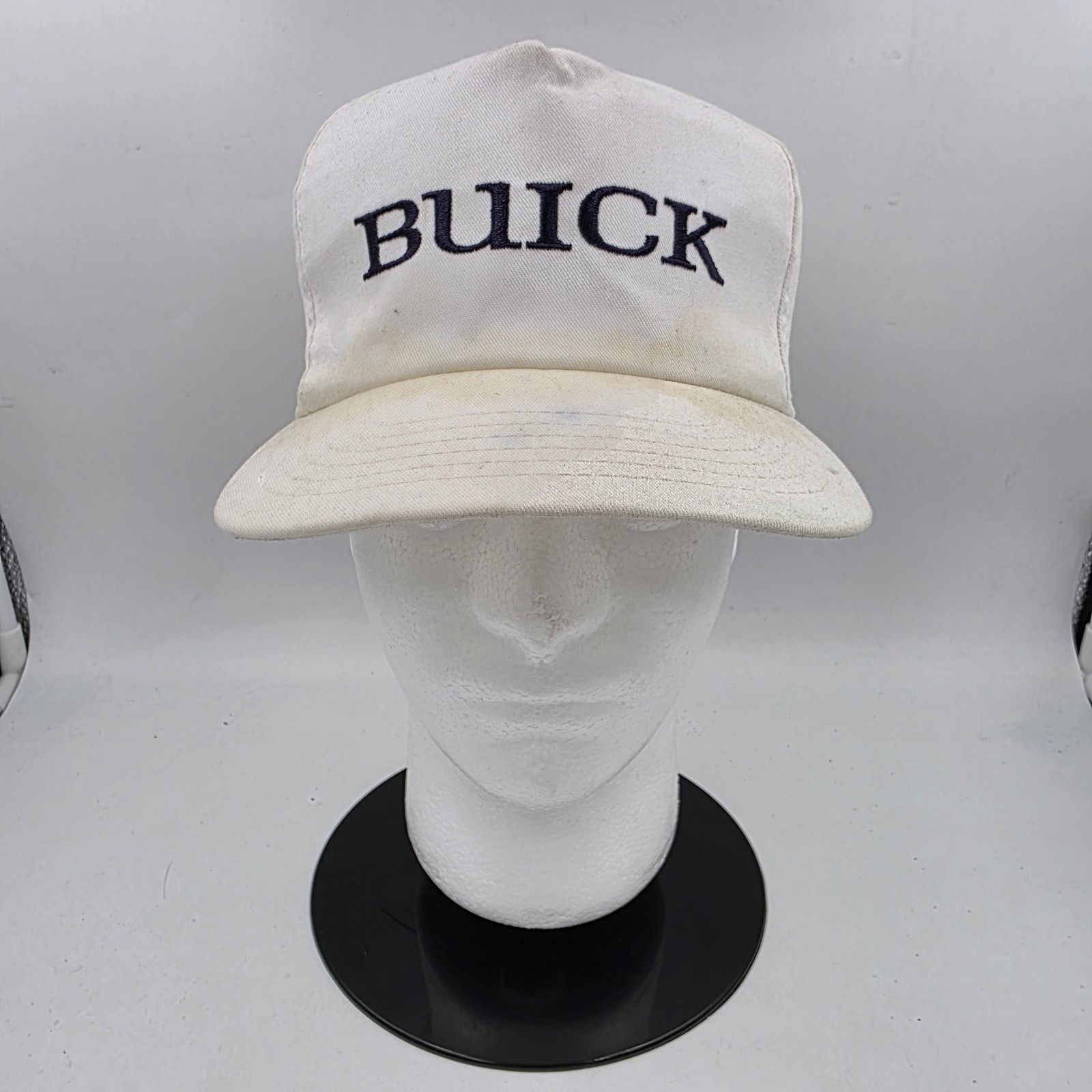 Vintage 1990\'s Buick Adjustable Hat OSFA General Motors White Cap USA ***READ***
