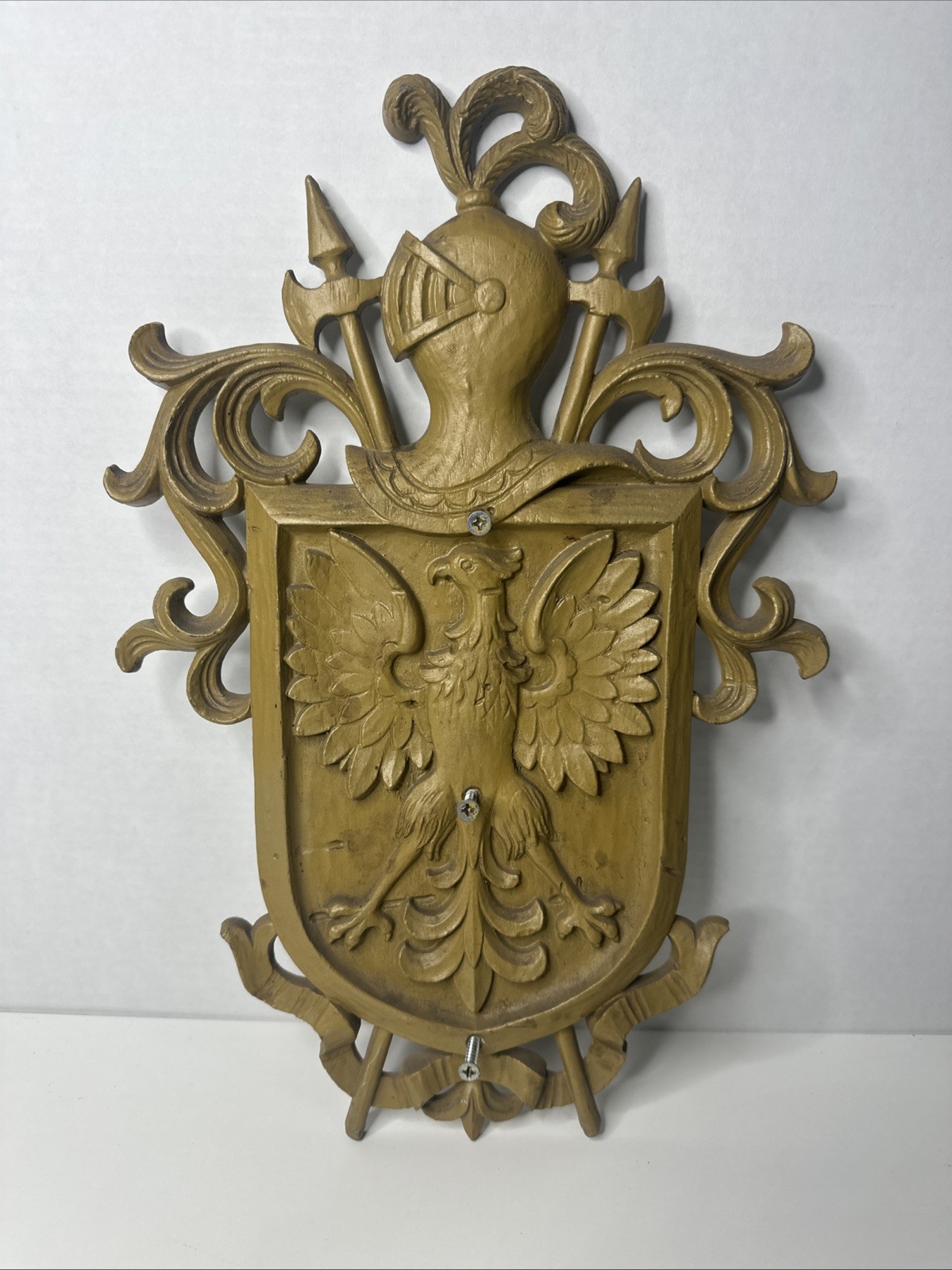 Syroco Coppercraft Guild Medieval Wall Crest Eagles Crest Knight C1
