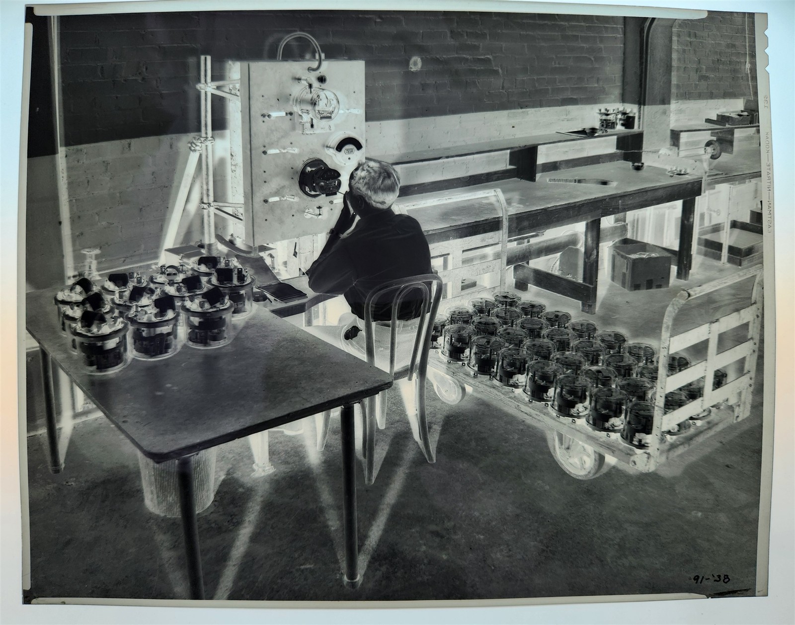 1930 vintage 2 PHOTO NEGATIVES cincinnati oh POWER STATION 8x10 
