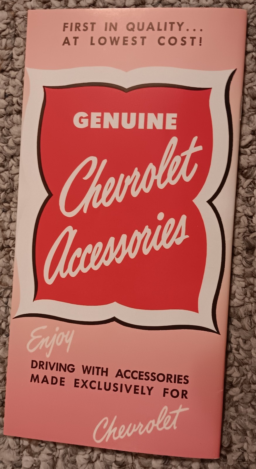 Vintage Chevrolet Genuine Accessories Sales Brochure For 1949 Chevy