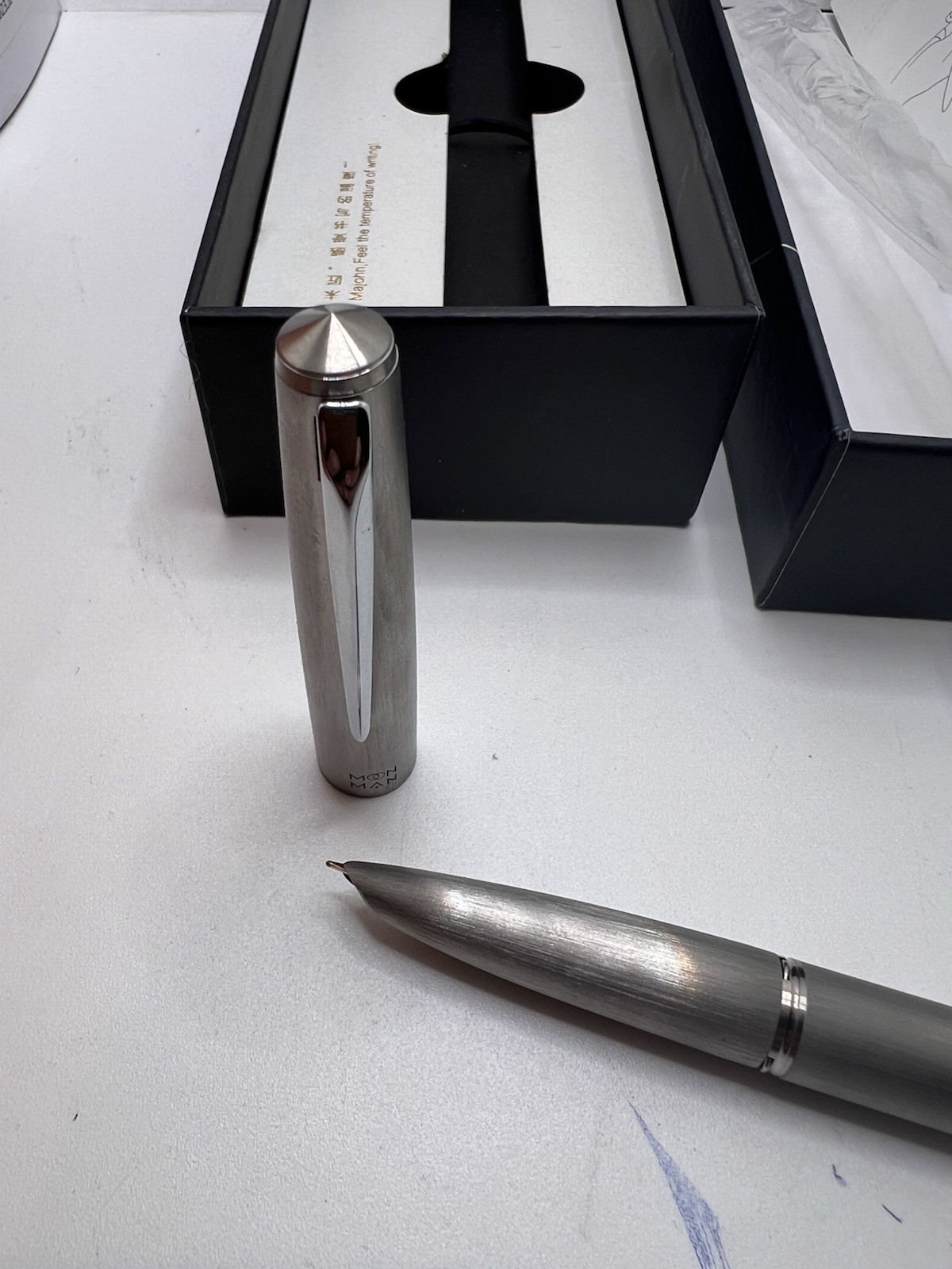 MAJOHN Ti200 Modular Titanium Alloy Wire Drawing Fountain Pen
