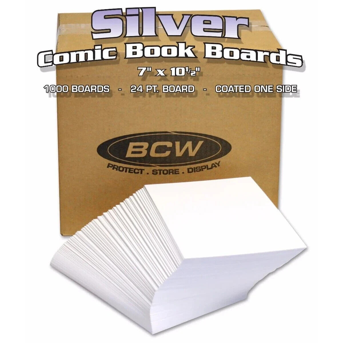 1000 BCW Silver Age Acid Free Comic Book Backer Boards - Bulk Pack