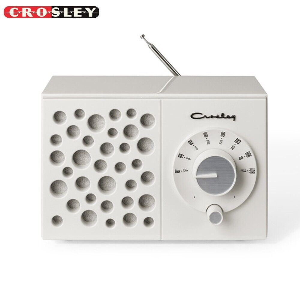 Crosley CR3042A-WS Maverick Radio With AM/FM Radio and Built-in BT-White Sand